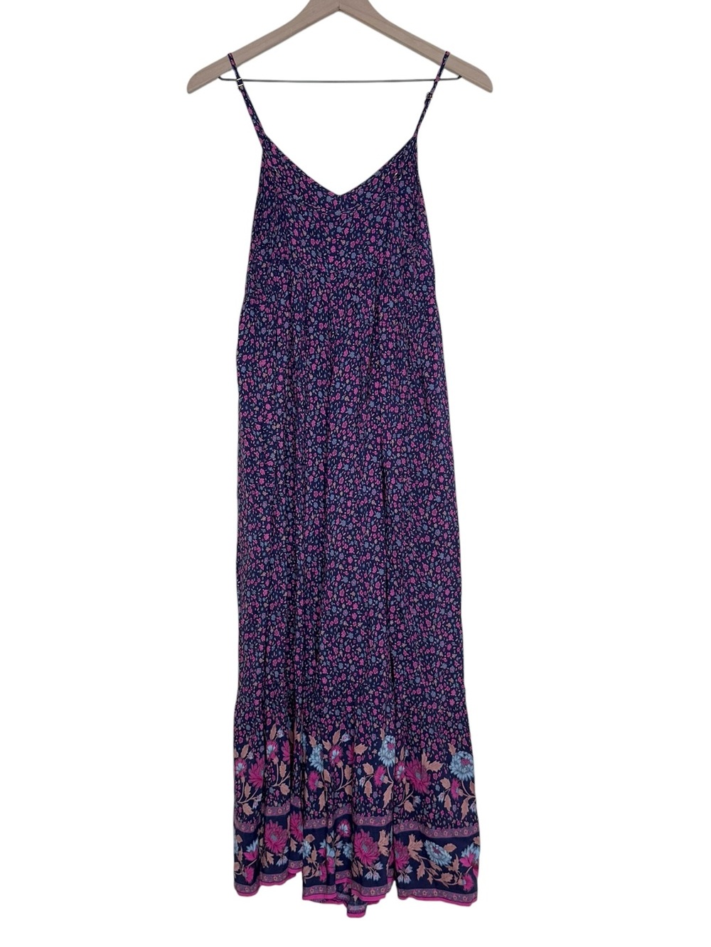 Natural Life XS Jamie Floral Wide Leg Jumpsuit V-Neck Boho Peasant Relaxed - Picture 5 of 7